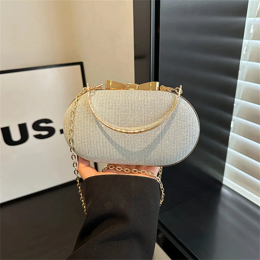 Wedding Bridal Clutch Bag Shiny Handbag Women Evening Party Bag Chain Shoulder Bags Fashion Luxury Rhinestones Banquet Purse