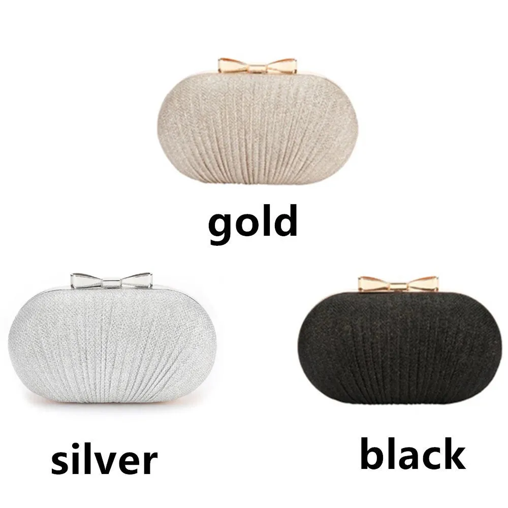 Wedding Bridal Clutch Handbag Women Evening Party Bag Chain Shoulder Bags Elegant Rhinestones Egg Shape Banquet Clutch Purse