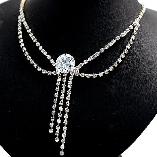 Wedding Necklace Crystal Earring Necklace Set