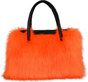 Winter Furry Handbag Soft Faux Fur Leather Bag Lightweight Travel Bag Cute Women's Shaggy Purse