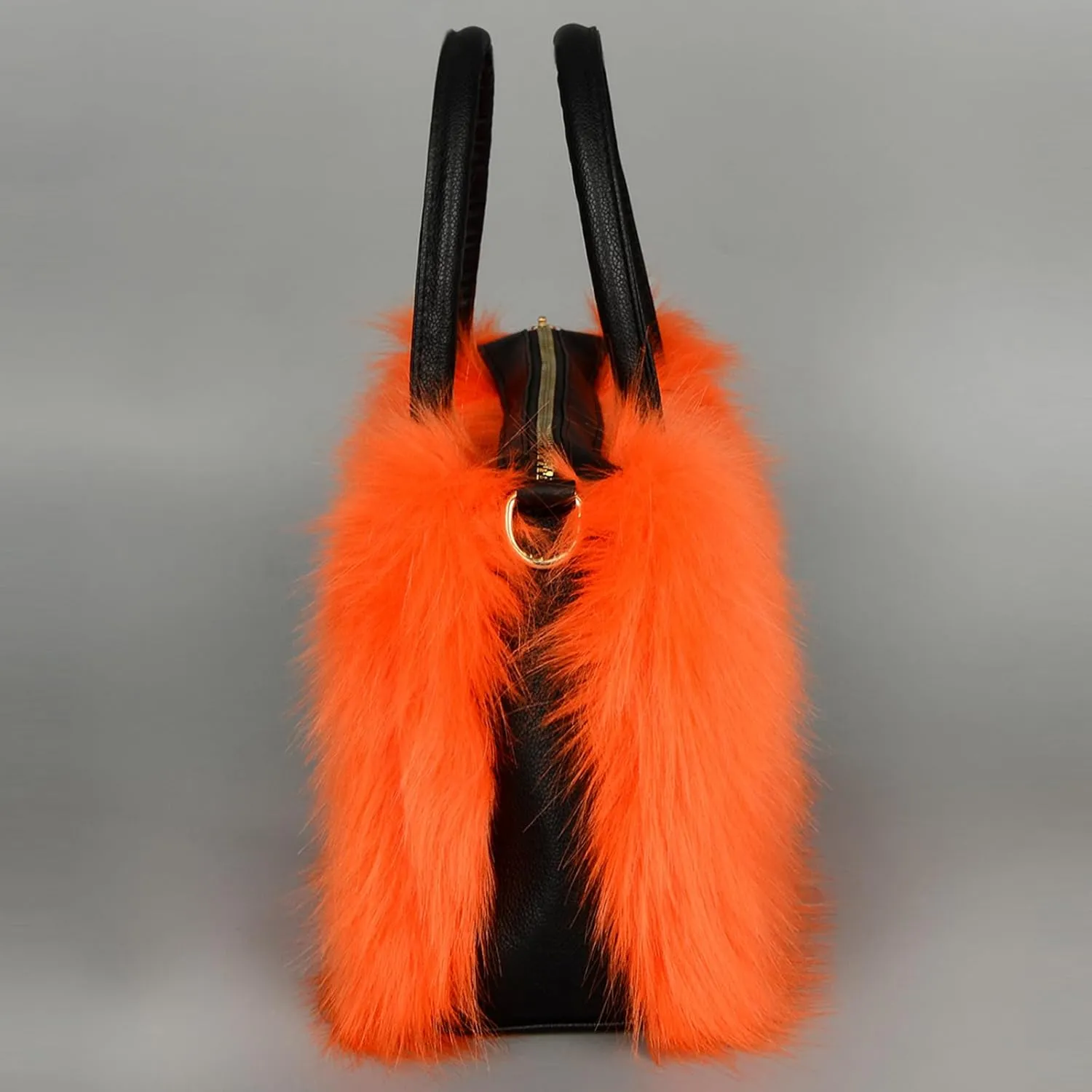 Winter Furry Handbag Soft Faux Fur Leather Bag Lightweight Travel Bag Cute Women's Shaggy Purse