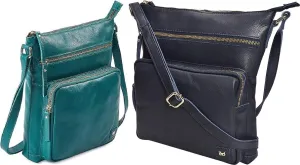 Wise Owl Genuine Leather Crossbody Handbags & Purses for Women -Premium Crossover Over the Shoulder Bag Pack of - 2