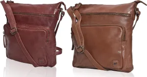 Wise Owl Genuine Leather Crossbody Handbags & Purses for Women -Premium Crossover Over the Shoulder Bag Pack of - 2