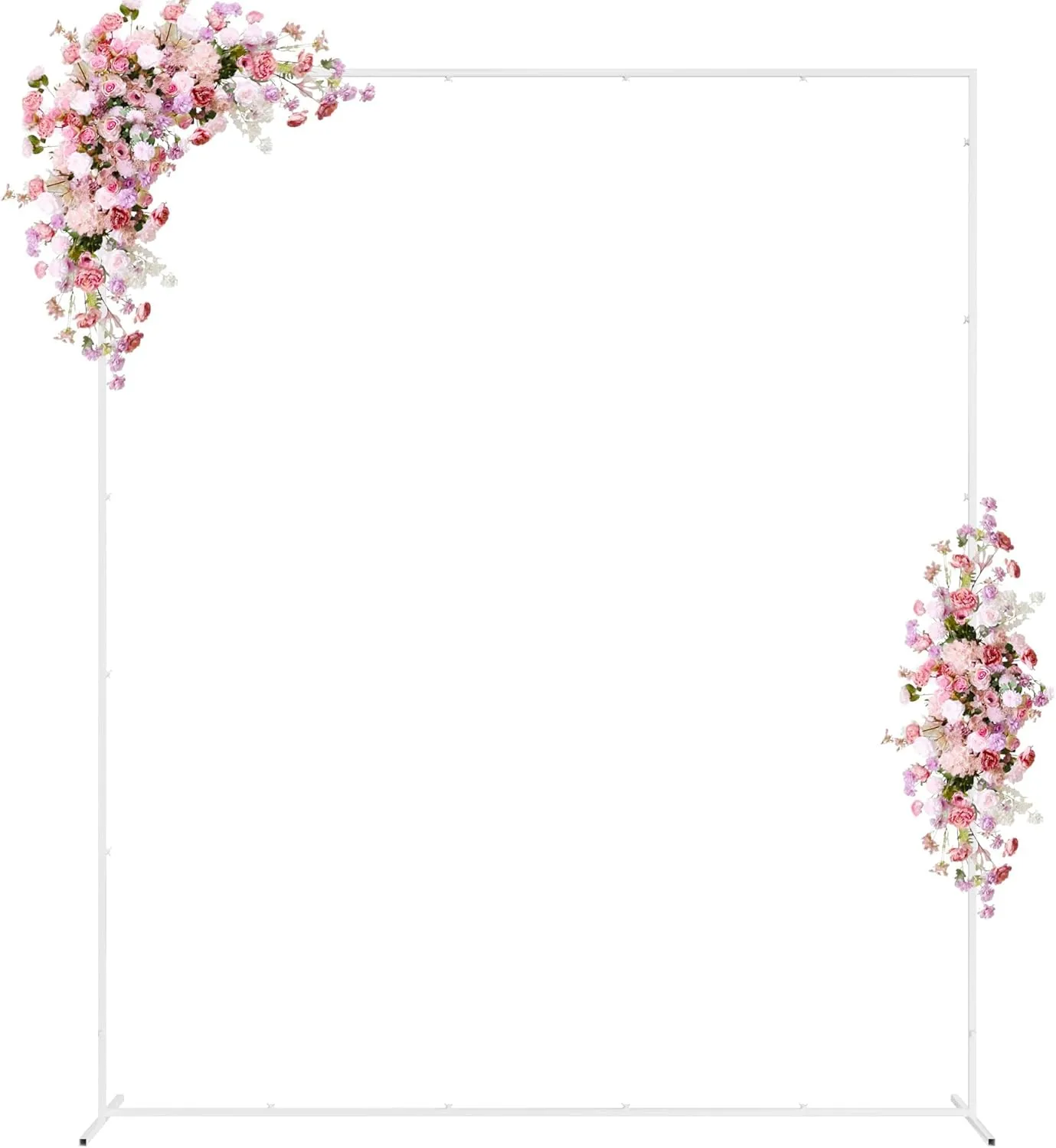 Wokceer Wedding Arch Backdrop Stand Square 7.2 x 6 FT Wedding Arches for Ceremony Metal Balloon Arch Frame for Wedding Birthday Party Garden Arbor Anniversary Event Decor