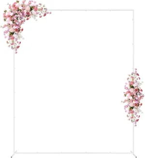Wokceer Wedding Arch Backdrop Stand Square 7.2 x 6 FT Wedding Arches for Ceremony Metal Balloon Arch Frame for Wedding Birthday Party Garden Arbor Anniversary Event Decor