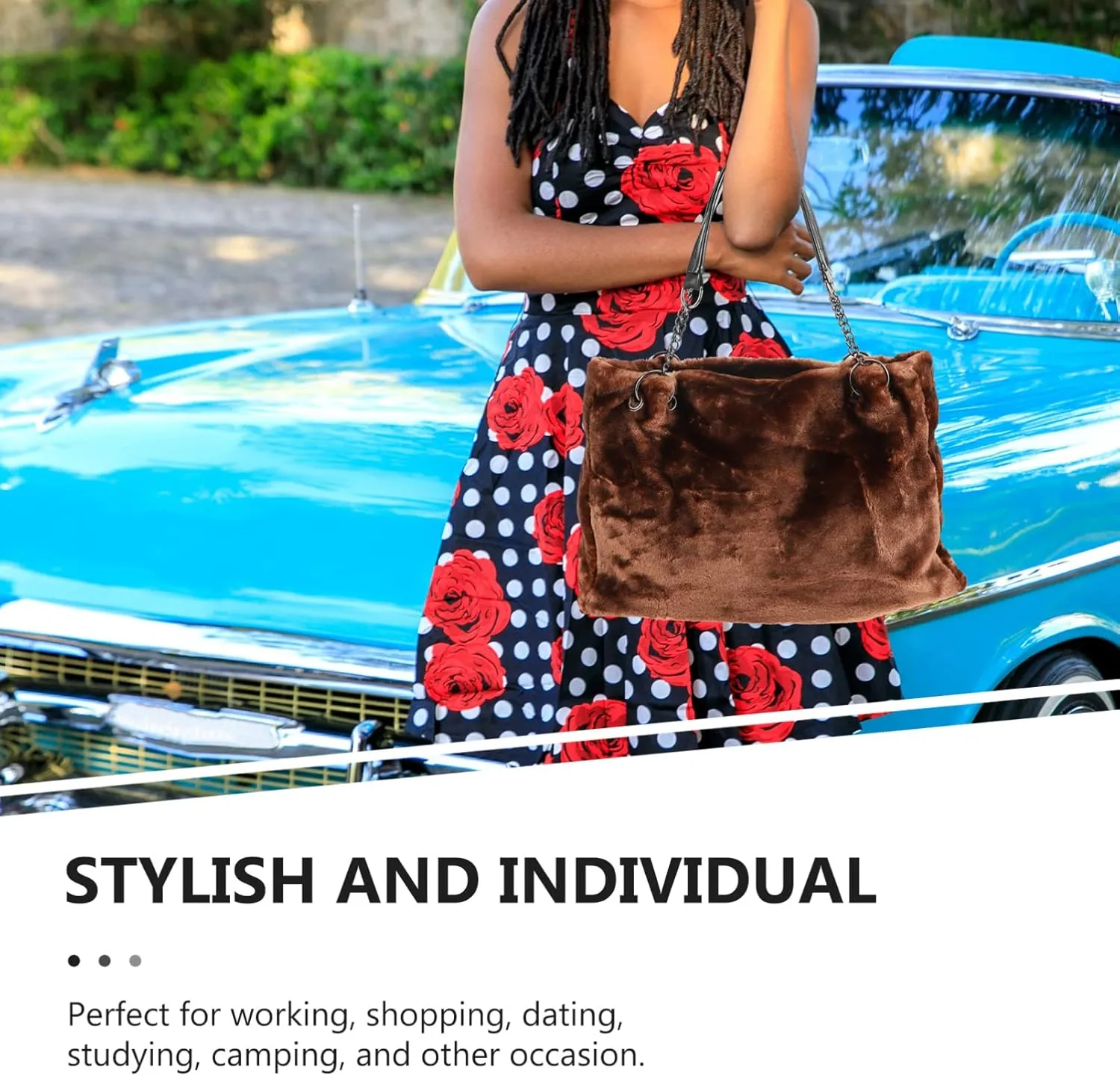 Womans Purse Plush Handbag Handbag Plush Women's Shoulder Bag Autumn Single Shoulder Bag Womans Purses