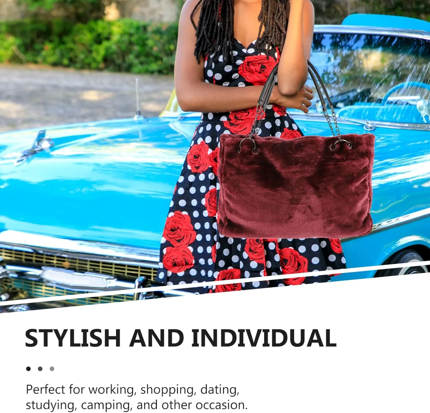 Womans Purse Plush Handbag Handbag Plush Women's Shoulder Bag Autumn Single Shoulder Bag Womans Purses