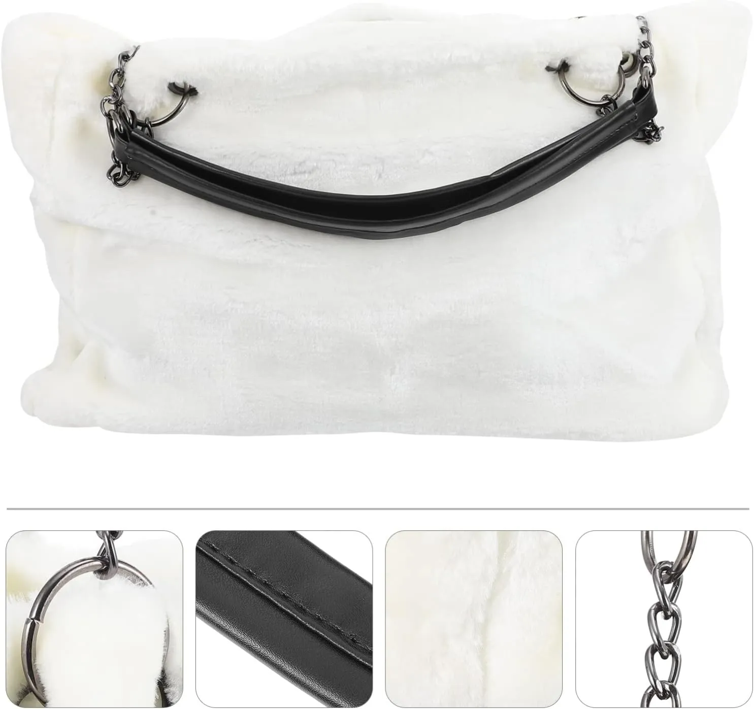 Womans Purse Plush Handbag Handbag Plush Women's Shoulder Bag Autumn Single Shoulder Bag Womans Purses