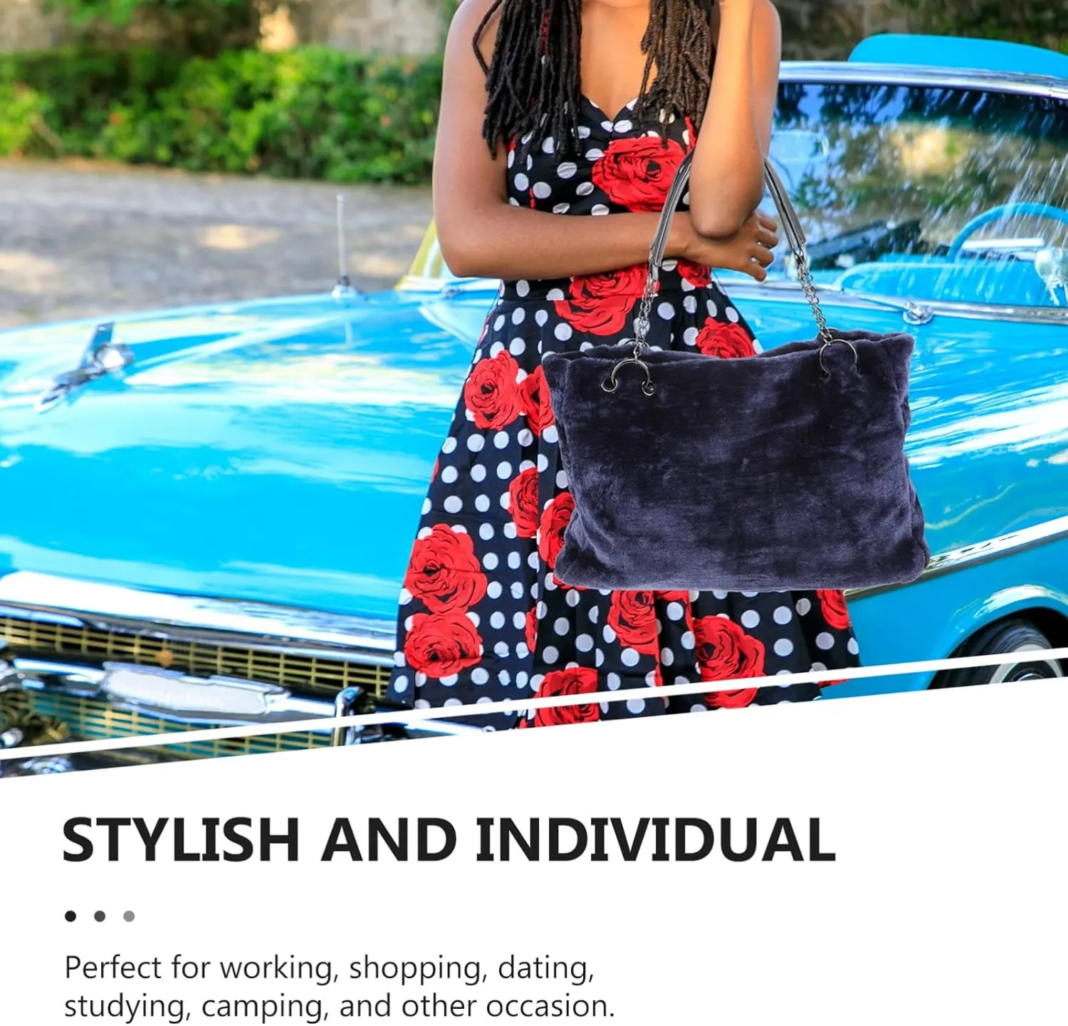 Womans Purse Plush Handbag Handbag Plush Women's Shoulder Bag Autumn Single Shoulder Bag Womans Purses