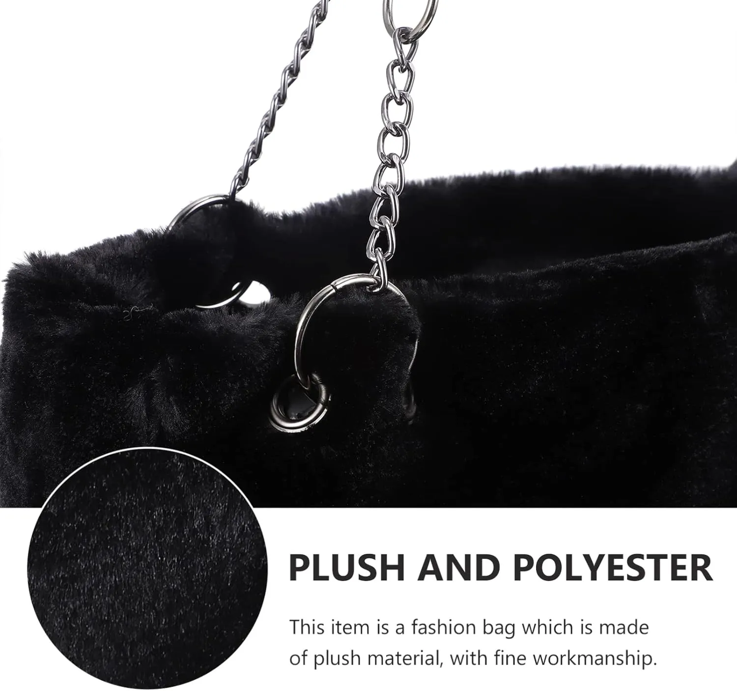 Womans Purse Plush Handbag Handbag Plush Women's Shoulder Bag Autumn Single Shoulder Bag Womans Purses