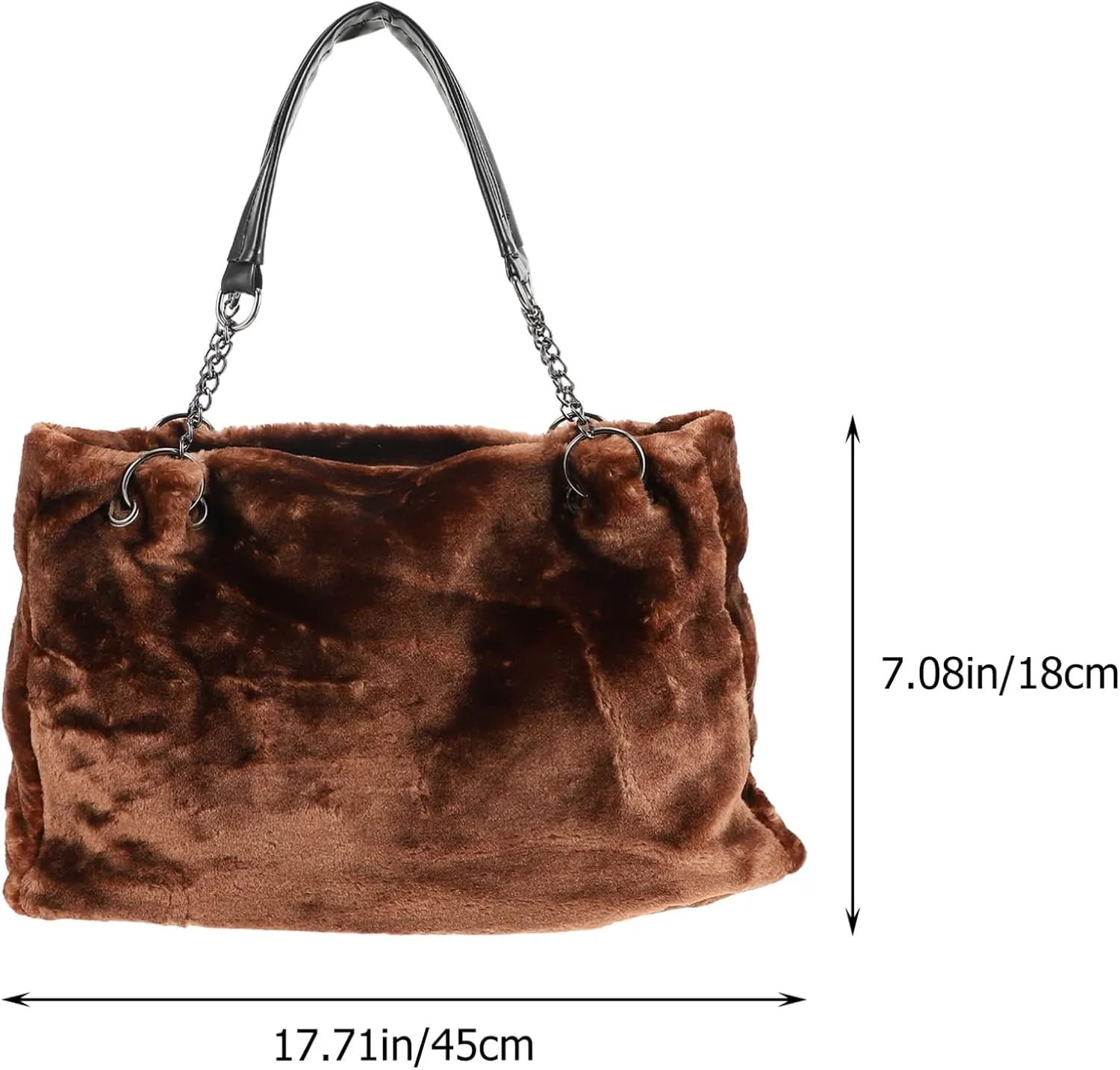 Womans Purse Plush Handbag Handbag Plush Women's Shoulder Bag Autumn Single Shoulder Bag Womans Purses
