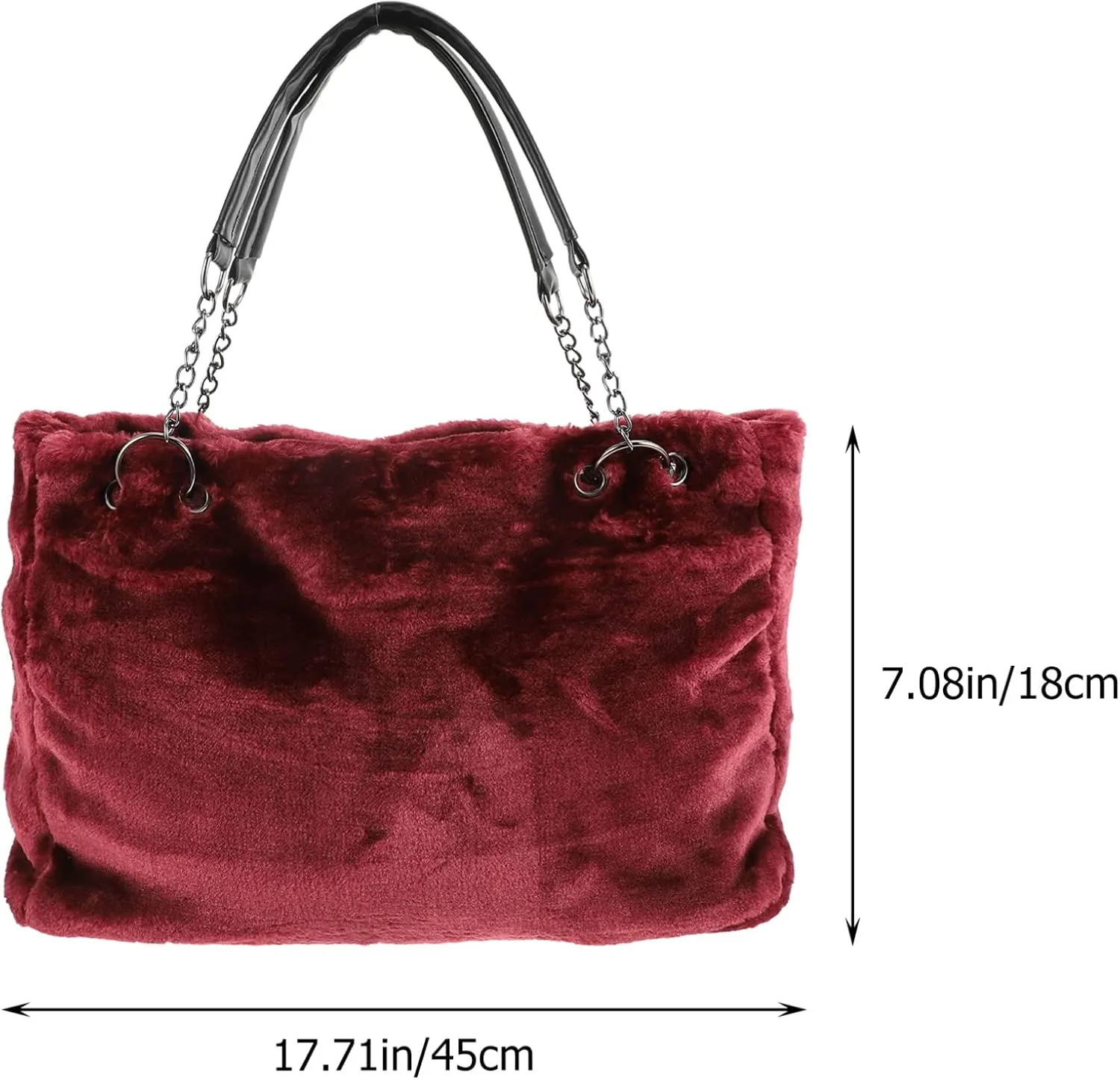 Womans Purse Plush Handbag Handbag Plush Women's Shoulder Bag Autumn Single Shoulder Bag Womans Purses