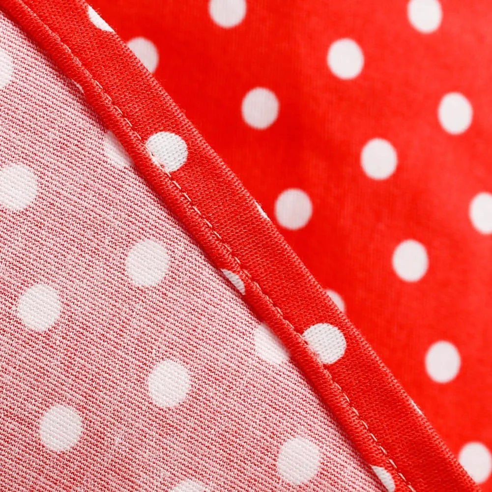 Women 1950s Dresses Vintage Spaghetti Strap Halter Polka Dot Swing A Line Midi Dress Cocktail Party Evening Prom Gown