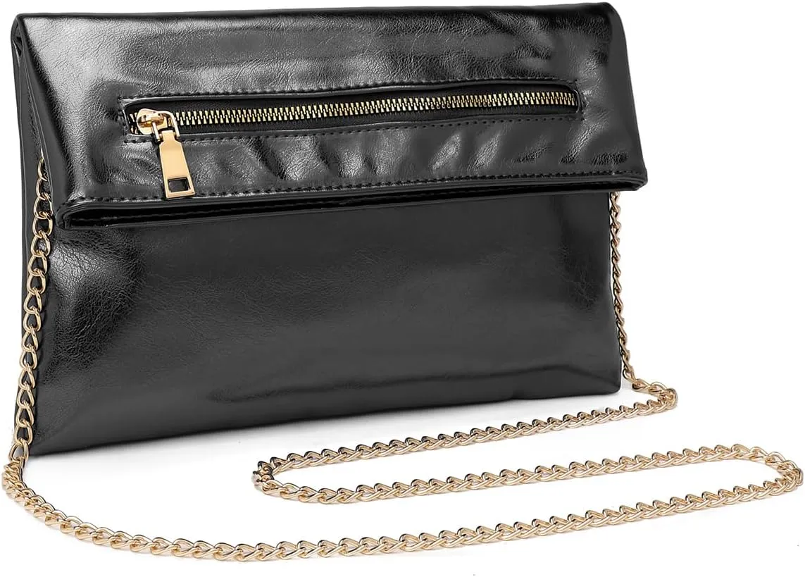 Women Clutch Purses Bag, Evening Bag with Chain Strap Fashion Envelope Crossbody Handbag Formal Wedding