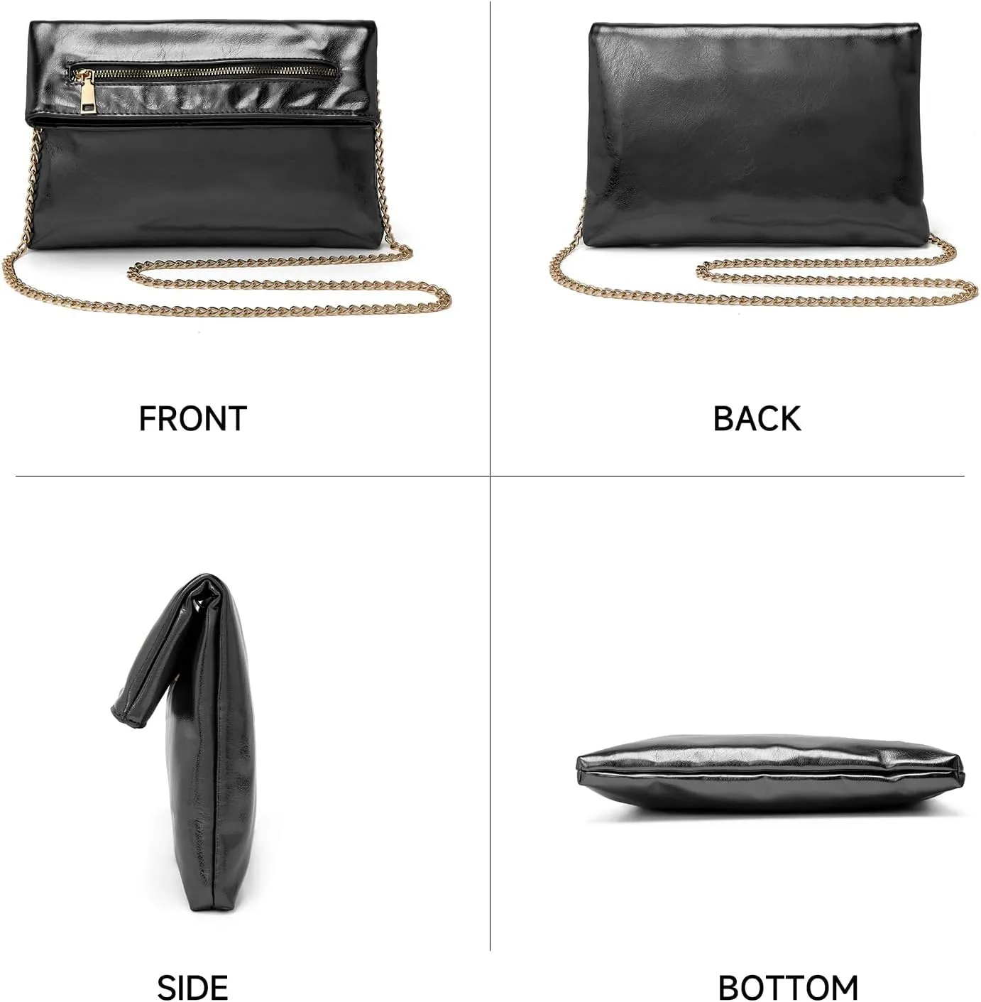 Women Clutch Purses Bag, Evening Bag with Chain Strap Fashion Envelope Crossbody Handbag Formal Wedding