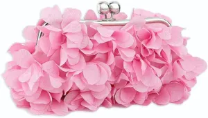 Women Elegant Evening Purse, Small Floral Clutch Bag with Detachable Chain for Wedding, Party, Prom