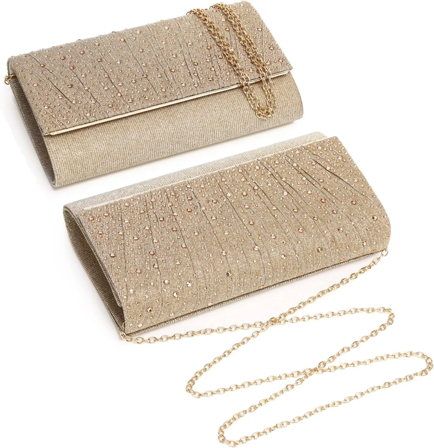 Women Evening Bags Glitter Sequins Clutch Purses for Women Shiny Envelope Handbag Formal Wedding Party Prom Purse