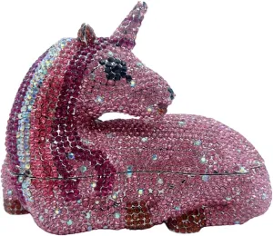 Women Luxury Horse Shape Crystal Evening Bag Chic Animal Clutch Rhinestone Diamond Purse Handbag for Party Prom