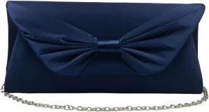 Women Satin Evening Clutch Handbag Elegant Bowknot Clutch Purse for Wedding/Prom/Cocktail