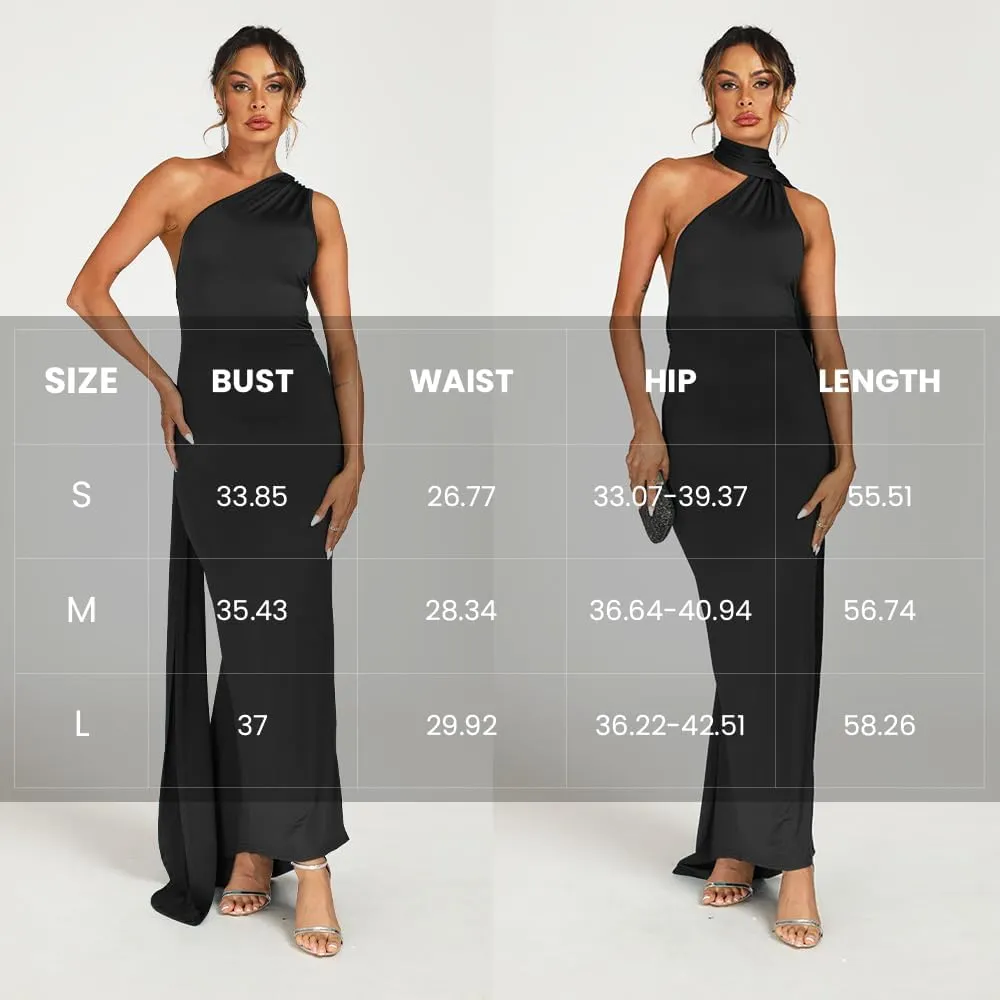 Women Sexy Backless Bodycon Sleeveless Open Back Maxi Dress for Going Out, Elegant Party Cocktail Long Dress