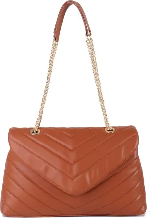 Women Shoulder Bag, Fashionable Quilted Vegan leather Crossbody Purses with Adjustable Chain Designer Purses