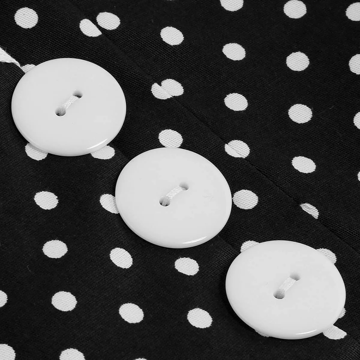 Women Vintage 1950s Retro Polka Dot Swing Dress Sleeveless Backless Halter Neck