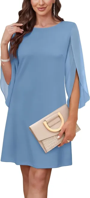 Womens Cocktail Dresses Flutter Sleeve Formal Dresse Wedding Guest Dresses for Women 2025 Trendy