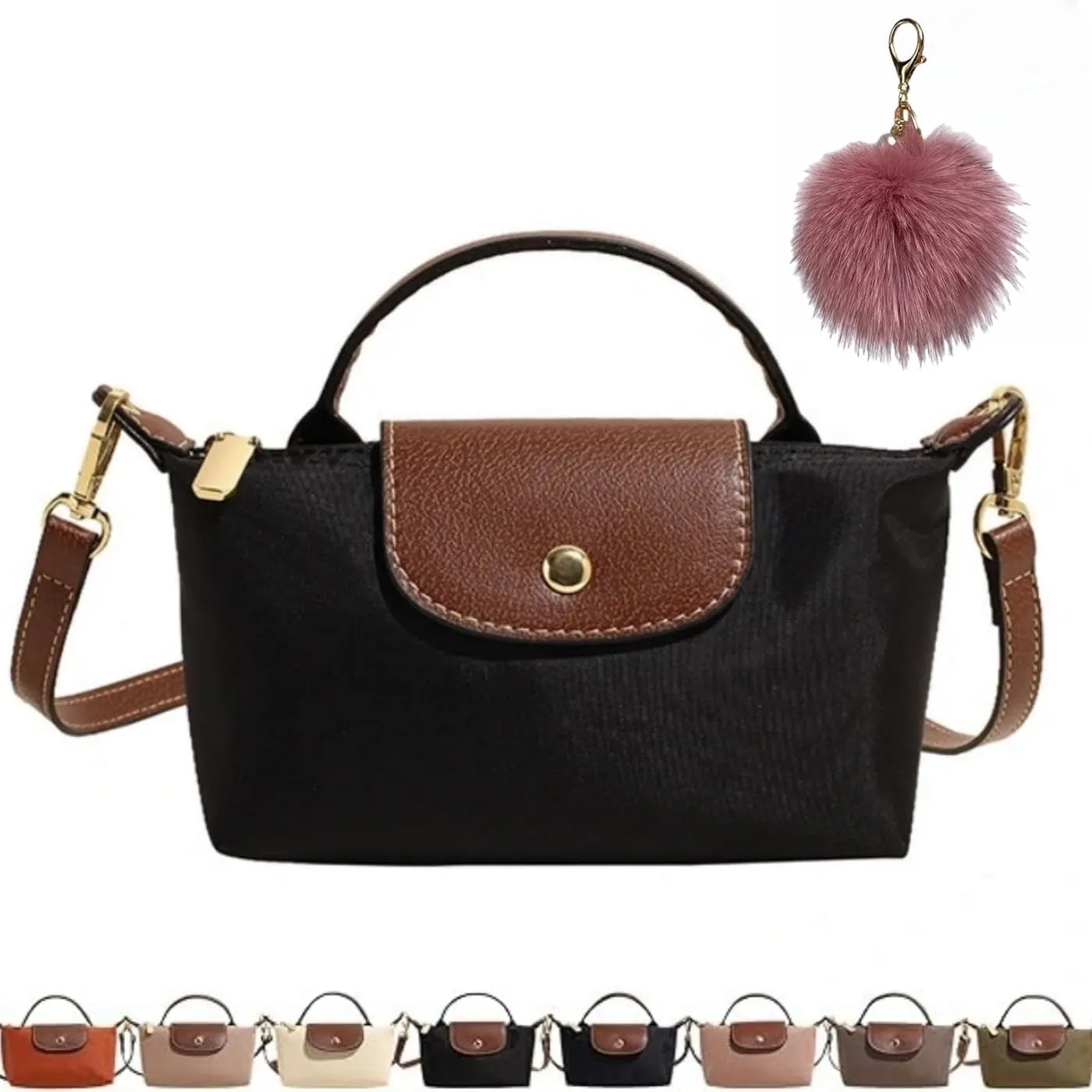 Women's Colorblock Mini Crossbody Bag,Solid Color Square Handbag,Color Purse with Adjustable Strap