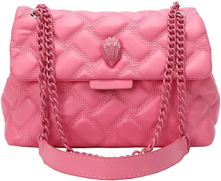 Women's Elegant Quilted Design Cute Shoulder Bag, Fashionable Shoulder Crossbody Chain Women's Bag for Women & Girls