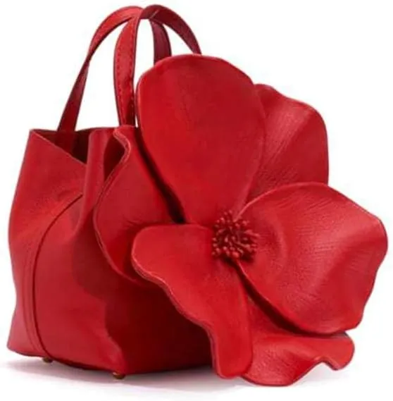 Women's Floral Clutch Purse PU Leather Flower Evening Bags Party Prom Handbag Wedding Crossbody Bucket Purse
