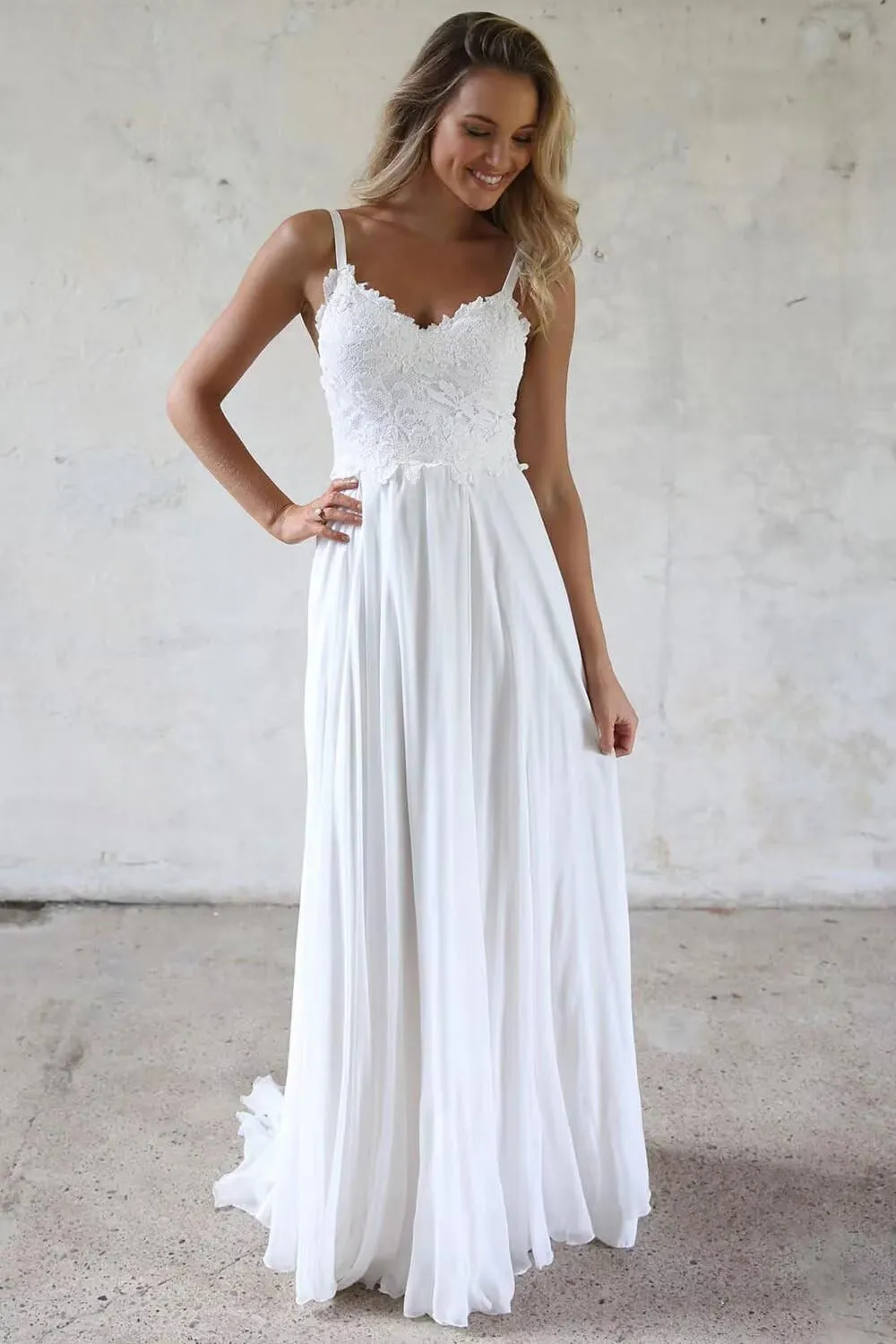 Women's Lace Wedding Dresses for Bride 2025 Long Sleeve Satin Mermaid Chiffon Bridal Gown with Slit