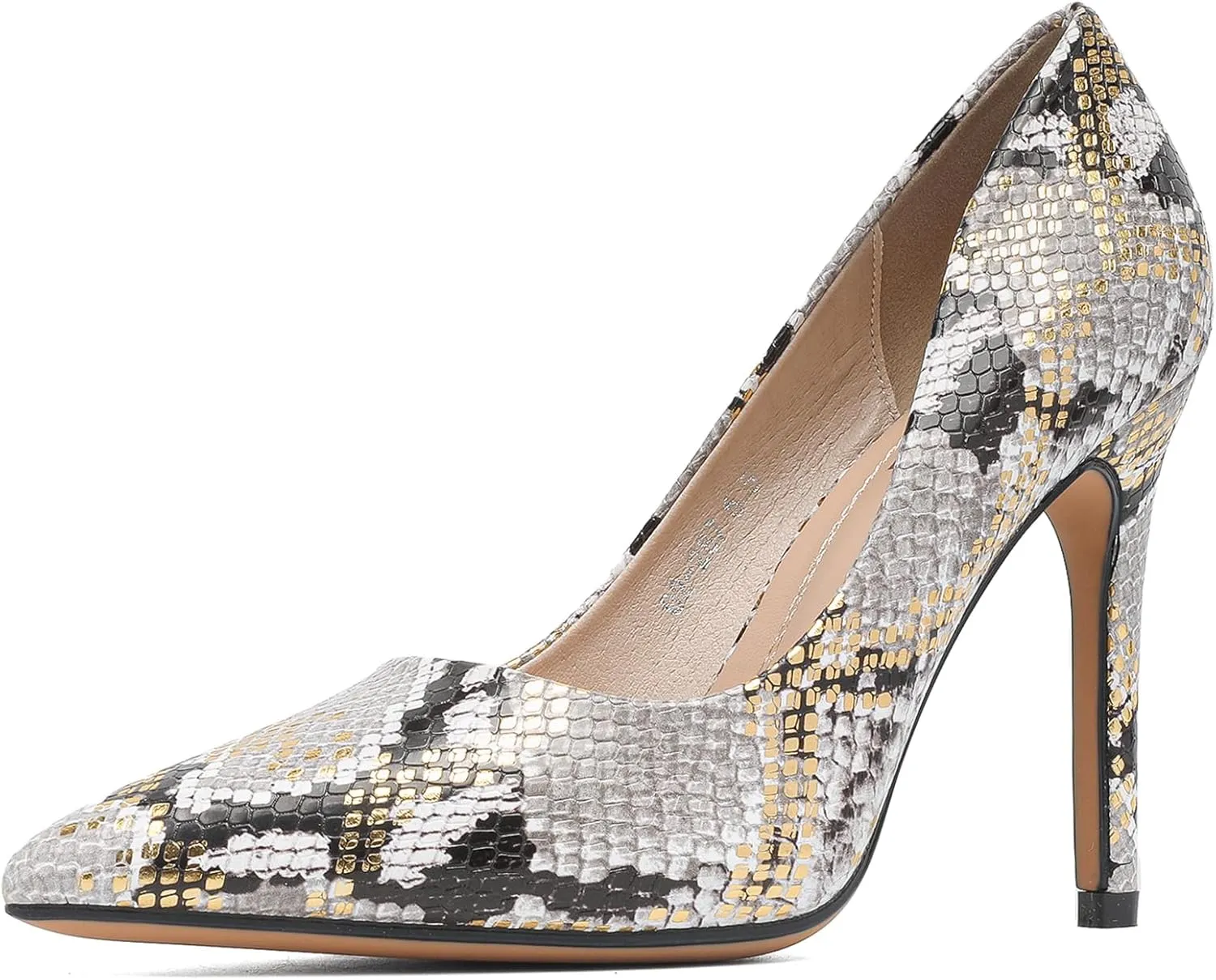 Women's Pumps, Closed Toe Pointed Stiletto High Heel Sparkly Prom Shoes with Glitter Rhinestone, Wedding Heels for Bride Shoes
