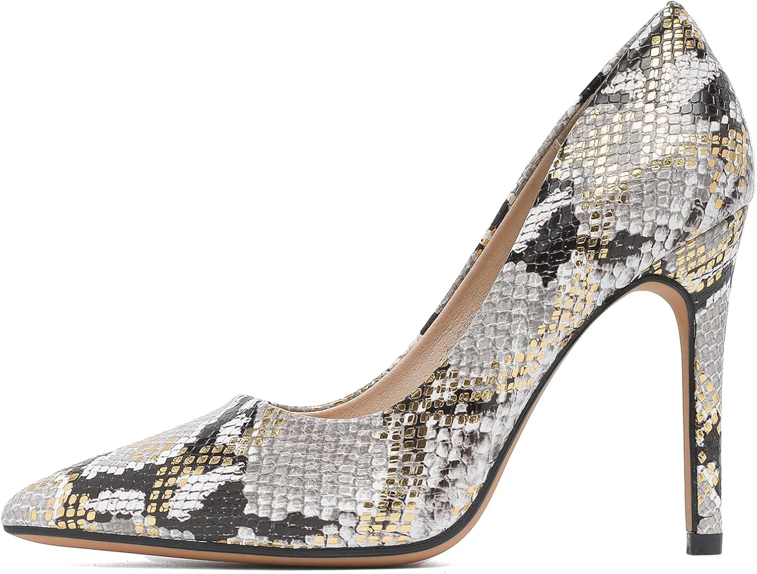 Women's Pumps, Closed Toe Pointed Stiletto High Heel Sparkly Prom Shoes with Glitter Rhinestone, Wedding Heels for Bride Shoes