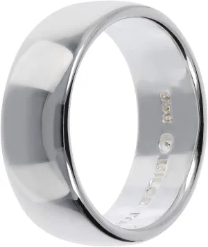 Women's Sterling Silver 950 Polished Silk Fit Wedding Band Ring 5MM