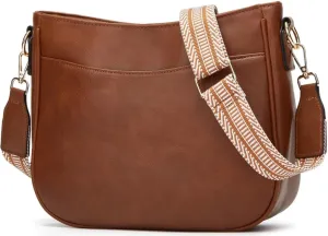 Worldlyda Crossbody Bags for Women Cross Body Purses and Handbags Medium Vegan Leather Shoulder Handbags Tote Hobo with Adjustable Strap