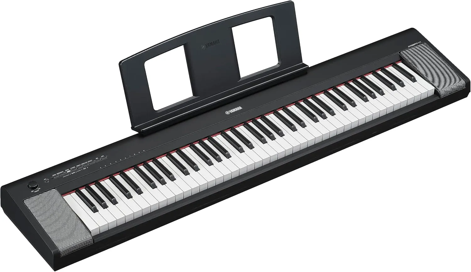 Yamaha 76-Key Piaggero Ultra-Portable Digital Piano, Black (NP35B) & Artiste Series Keyboard Bag for 76-Note Keyboards, Black/Gray