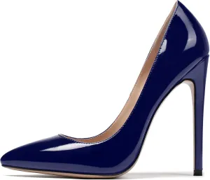YODEKS Women's Stiletto High Heel Pumps Classic Pointed Toe Shoes Slip On Dress Shoes