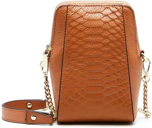 Yohora Crossbody Bag for Women Small Cell Phone Wallet Leather Shoulder Purse Crocodile Pattern Tote Handbag Satchel
