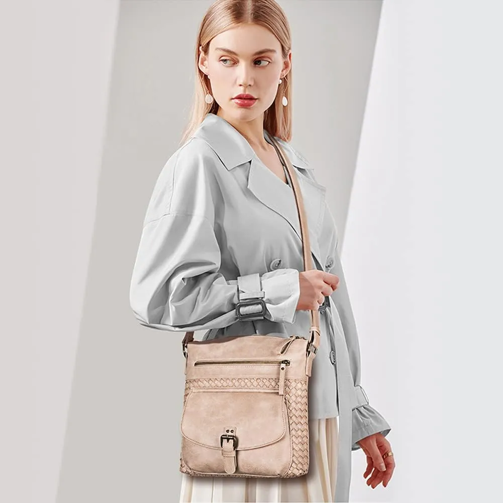 Yohora Shoulder Bag for Women Hobo Crossbody Purse Leather Tote Handbag Roomy Messenger Satchel for Work Daily Travel