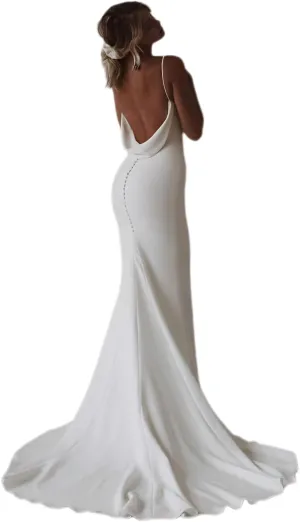 zcbang Mermaid Wedding Dresses for Bride 2025 Beach Satin Sleeveless Bridal Gown with Train