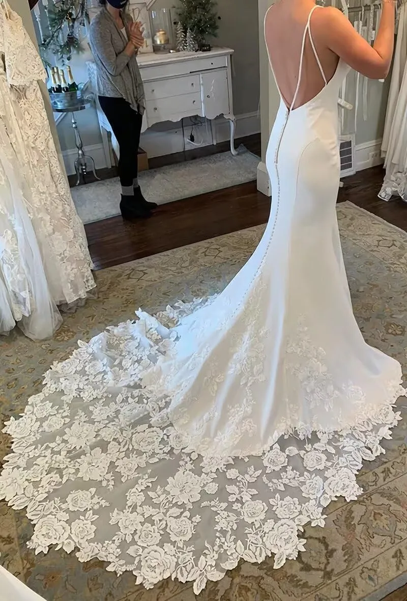 zcbang Mermaid Wedding Dresses for Bride 2025 Beach Satin Sleeveless Bridal Gown with Train